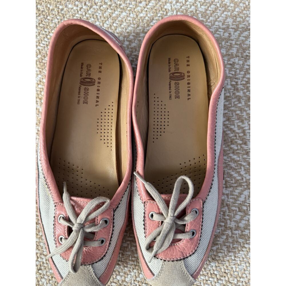 PRADA The Original Car Shoe by Beige Pink women's Loafer Driving Shoes 10/10.5 - Picture 4 of 8